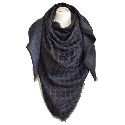 gucci woolen stole|Gucci wool scarf women's.